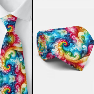 Psychedelisk Tie-Dye-mönster Slips