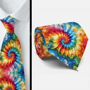 Psychedelisk Tie-Dye-mönster Slips