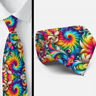 Psychedelisk Tie-Dye-mönster Slips