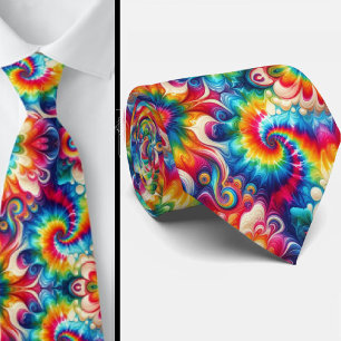 Psychedelisk Tie-Dye-mönster Slips