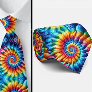 Psychedelisk Tie-Dye-mönster Slips