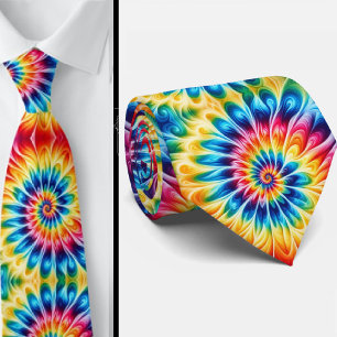 Psychedelisk Tie-Dye-mönster Slips