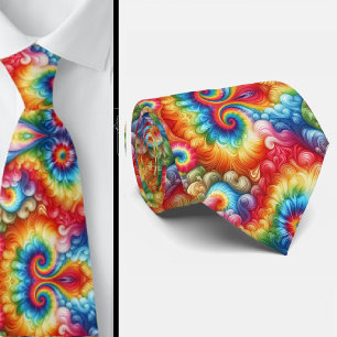 Psychedelisk Tie-Dye-mönster Slips
