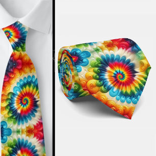 Psychedelisk Tie-Dye-mönster Slips