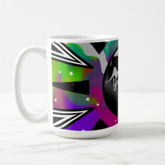 Psychedelisk Tie-Dye Planet och abstrakta mönster Kaffemugg