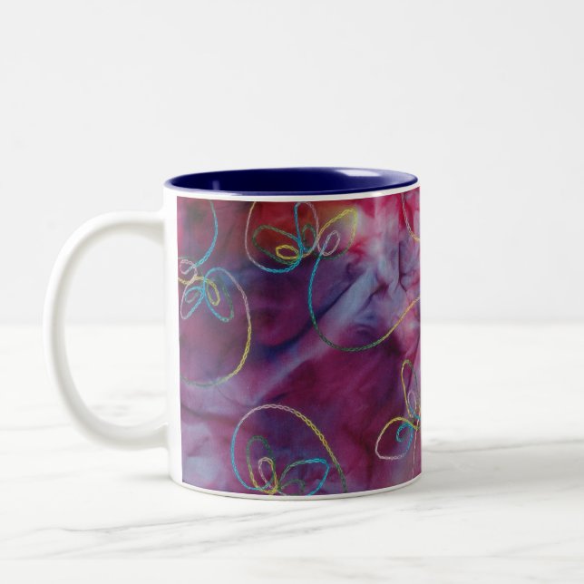 Psychedelisk Tie-Dye Tyg Mugg (Vänster)