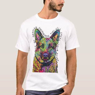 Psychedelisk tysk shepherdhjärta t shirt