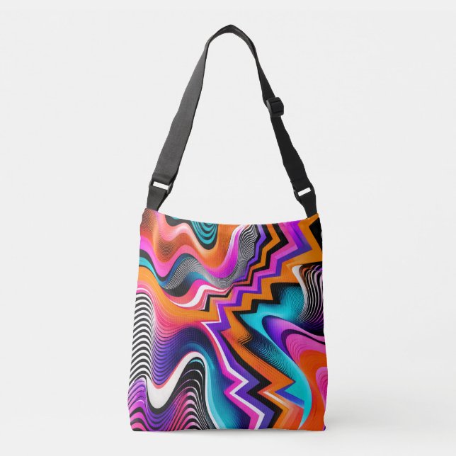 Psychedelisk våg crossbody-tas axelväska (Framsida)