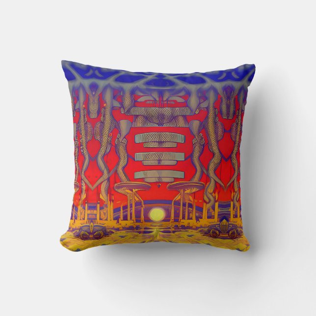 Psychedeliska Drömland Kudde (Framsida)