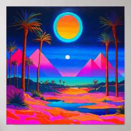 Psychedeliska Egypten Poster