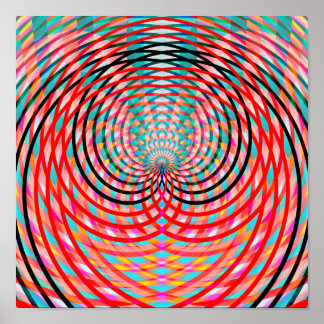 Psychedeliska flätade cirklar poster
