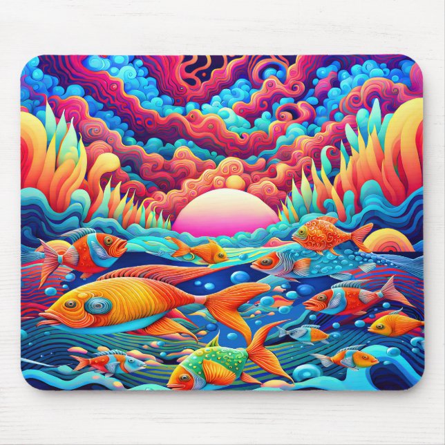 Psychedeliska havet  musmatta (Framsidan)