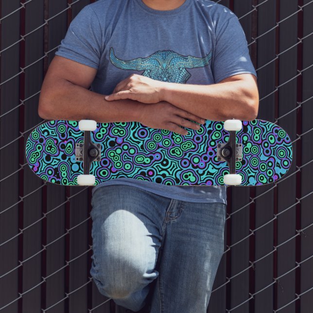 Psychedeliska klumpar mini skateboard bräda 18,5 cm (Utomhus 3)