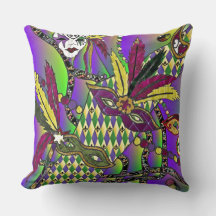 Psychedeliska Mardi Gras Fjädermasker