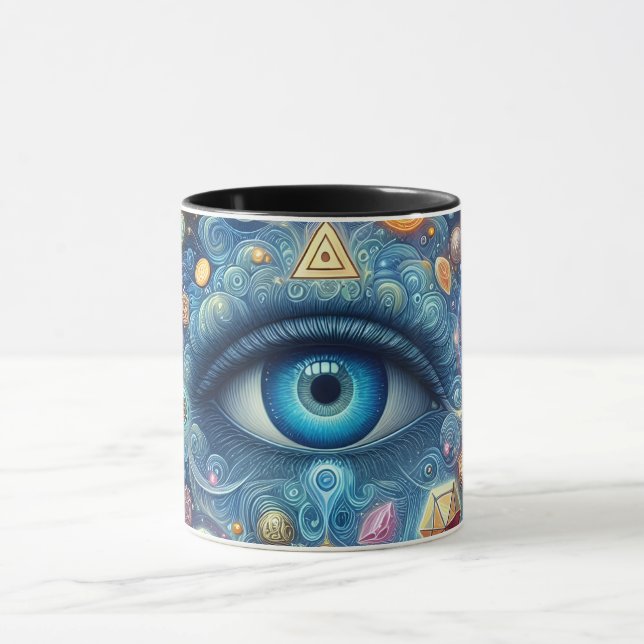 Psychedeliska Mystiska Ögat Mugg (Center)