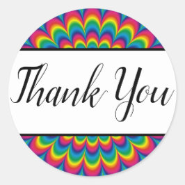 Psychedeliska Tie Dye Favor Klistermärken