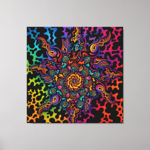 Psychedeliska vibrationer canvastryck