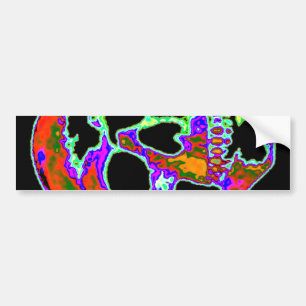 Psychedellic skalle bildekal