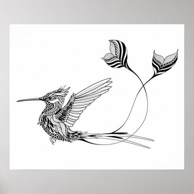 Psychedlic Bird Tattoo 2 Poster (Framsidan)
