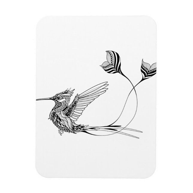 Psychedlic Bird Tattoo Magnet (Vertikal)