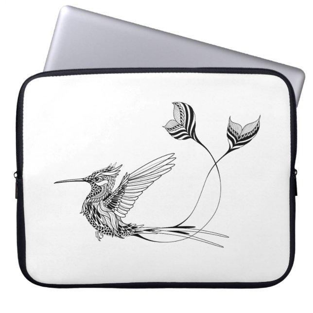Psychedlic fågeltatuering laptop fodral (Framsidan)