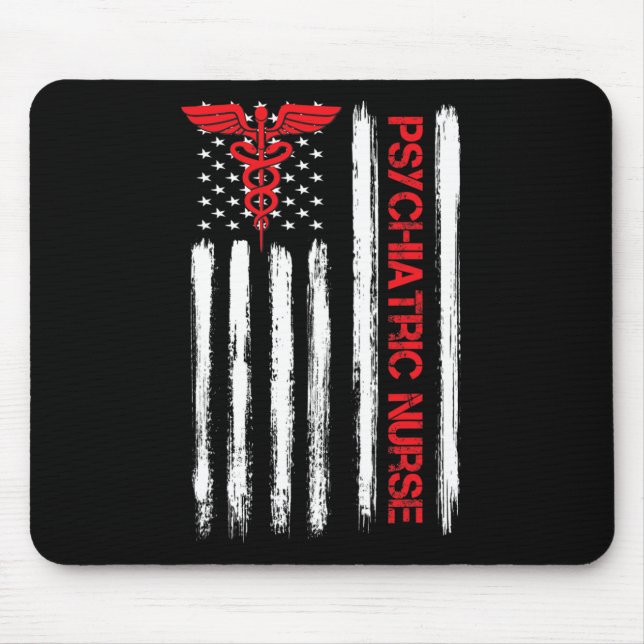 Psychiatic Nurse American Flagga RN Mental Health  Musmatta (Framsidan)