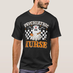 Psychiatic Nurse Halloween Ghost Boo Boo Crew Psy T Shirt