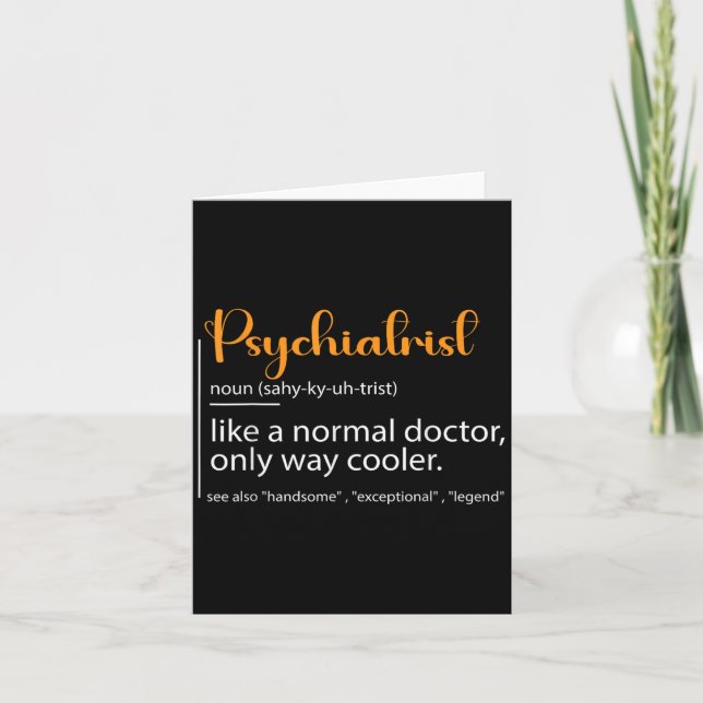 Psychiatrist Definition Psychiatry Doctor Speciali Kort (Framsida)