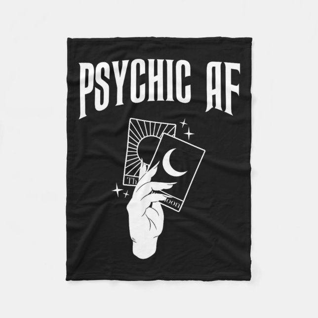 Psychic Af Funny New Age Occult Tarot Clairvoyant  Fleecefilt (Framsidan)