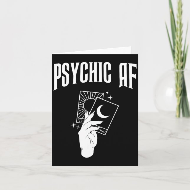 Psychic Af Funny New Age Occult Tarot Clairvoyant  Kort (Framsida)