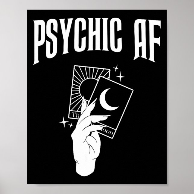 Psychic Af Funny New Age Occult Tarot Clairvoyant  Poster (Framsidan)