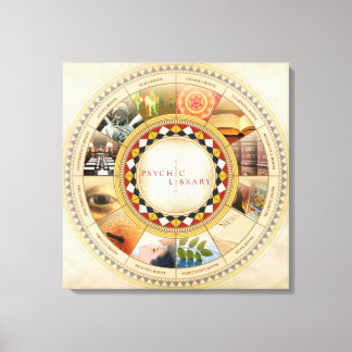 Psychic Bibliotek Canvastryck