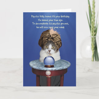 Psychic Mikie Funny Birthday Kort