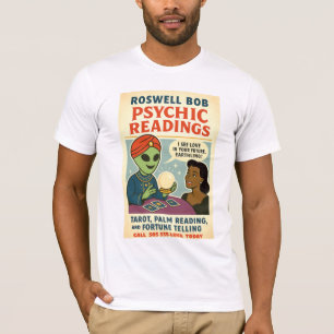 Psychic Readings Brunette Woman Roswell Utomjordin T Shirt