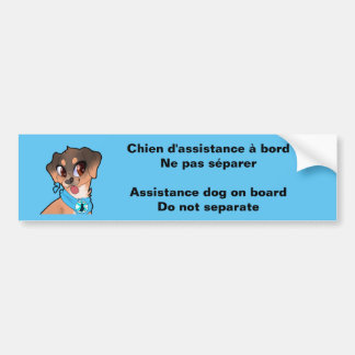 Psy'chien Assistance Hund Bildekal