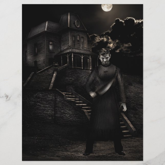 Psycho Anpassade Halloween Flyers (Framsidan)
