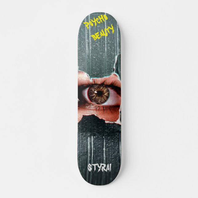 PSYCHO BEAUTY MINI SKATEBOARD BRÄDA 18,5 CM (Framsida)
