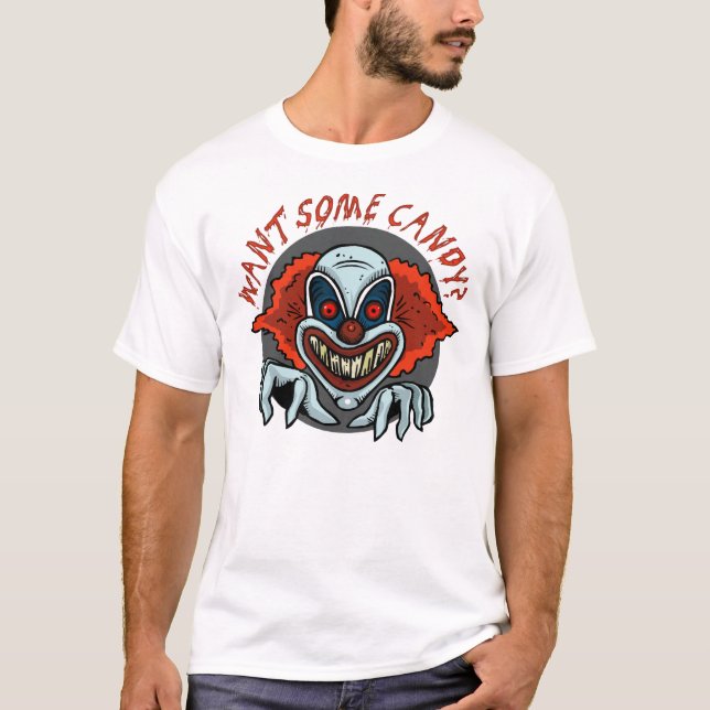 Psycho Clown Halloween T-Shirt (Framsida)