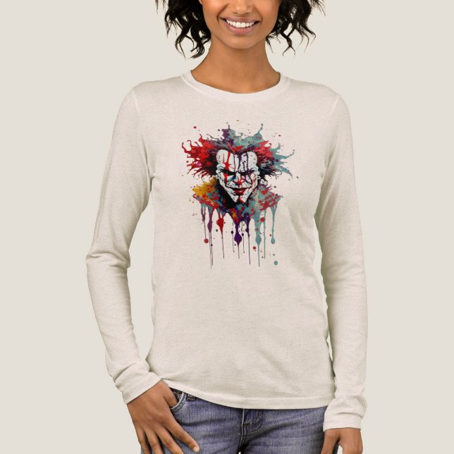 Psycho Clown Splash Art T-Shirt – Djärv (Framsida)