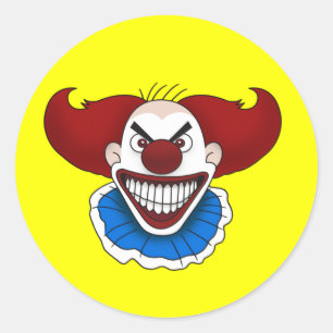 Psycho Clown Stickers Runt Klistermärke