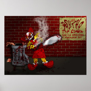 PSYCHO Clownaffisch Poster