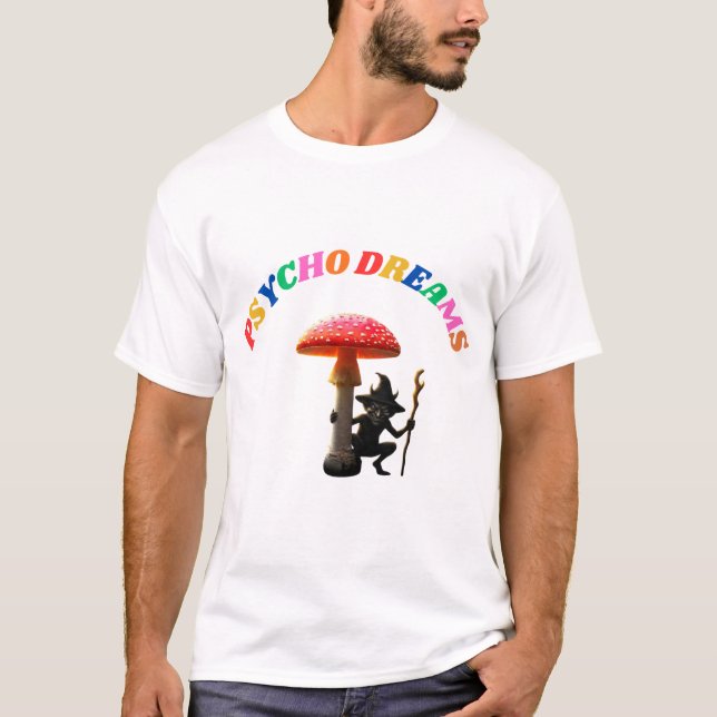 Psycho Dreams Tröja – Trippig Svamp Psykedelisk  (Framsida)