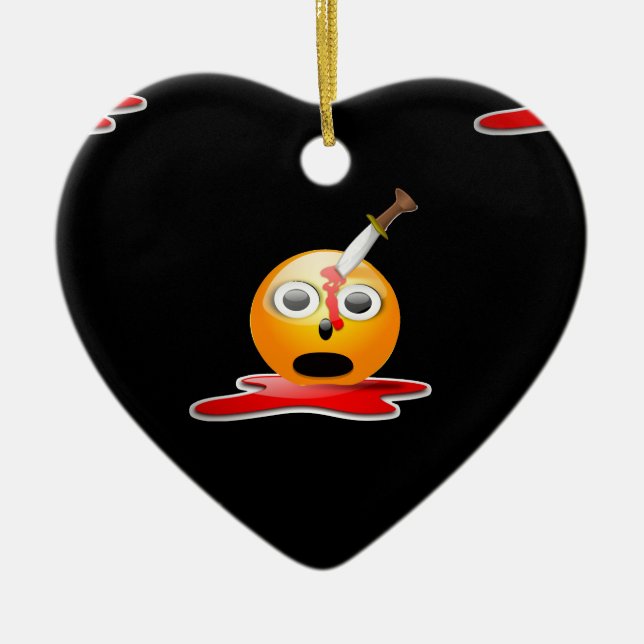 psycho emoji julgransprydnad keramik (Framsidan)