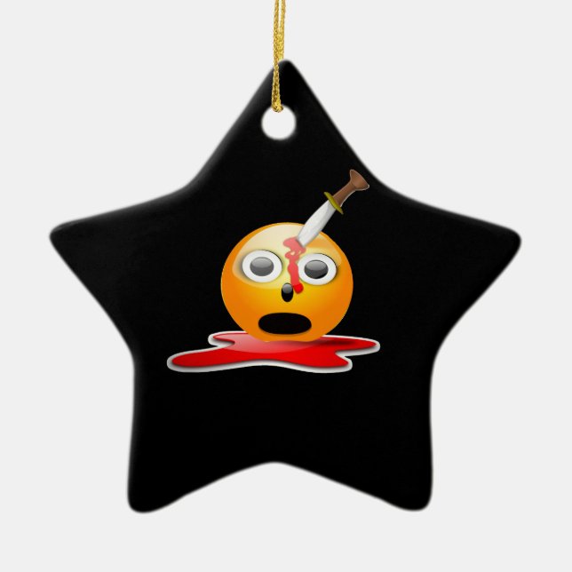 psycho emoji julgransprydnad keramik (Framsidan)