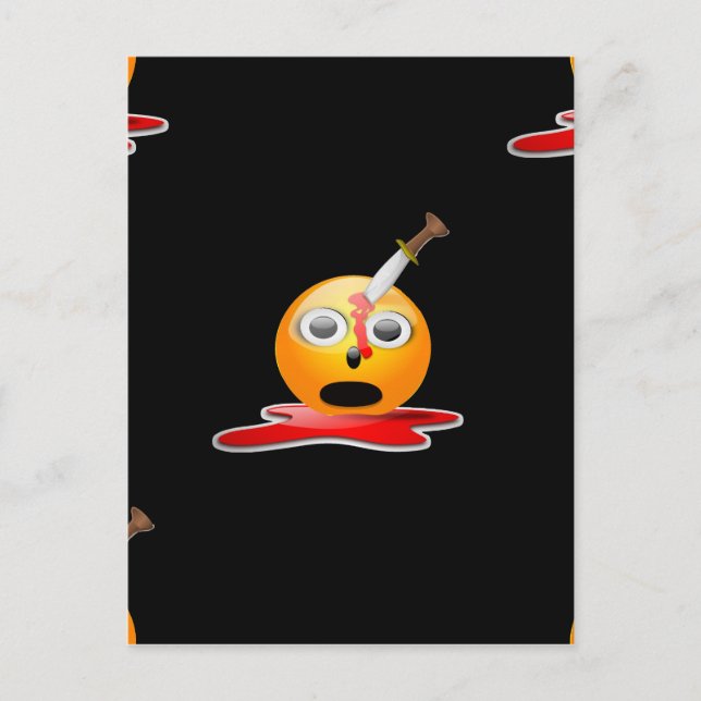 psycho emoji vykort (Framsida)