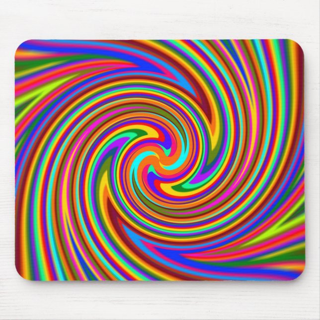 Psycho Färg Swirl Mousepad Musmatta (Framsidan)