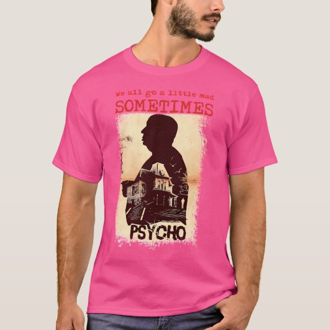 Psycho Film 1960S Rv2 T Shirt (Framsida)