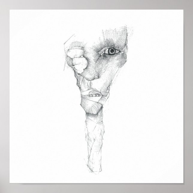 Psycho-Gesicht Poster (Framsidan)