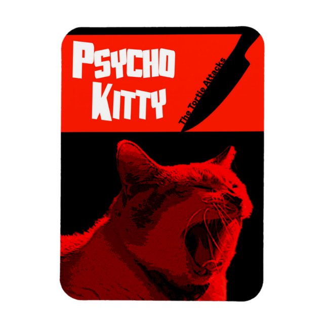 Psycho Kattunge Magnet (Vertikal)