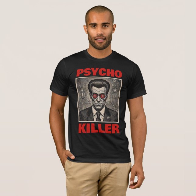 Psycho Killer Retro Art T Shirt (Hel framsida)